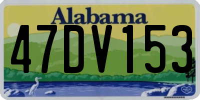 AL license plate 47DV153