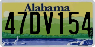 AL license plate 47DV154