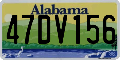 AL license plate 47DV156