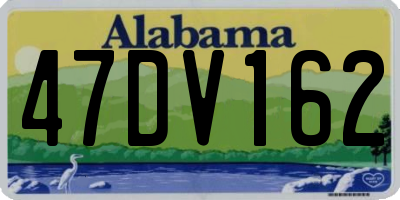 AL license plate 47DV162
