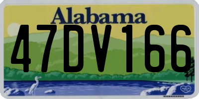 AL license plate 47DV166