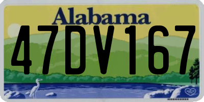 AL license plate 47DV167