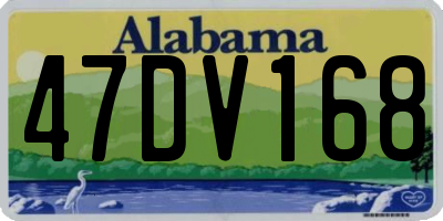 AL license plate 47DV168
