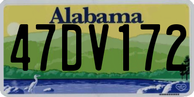 AL license plate 47DV172