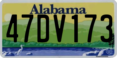 AL license plate 47DV173