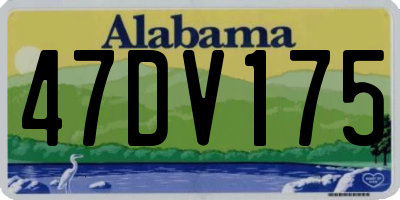 AL license plate 47DV175