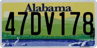 AL license plate 47DV178