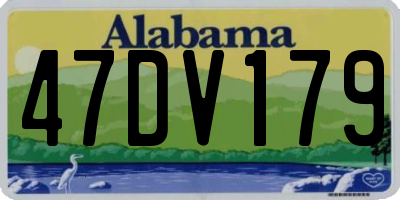 AL license plate 47DV179