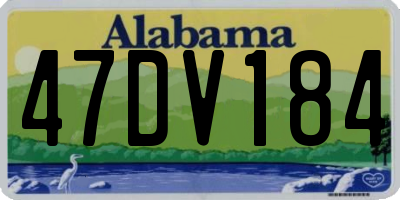 AL license plate 47DV184
