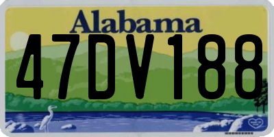 AL license plate 47DV188