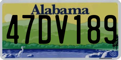 AL license plate 47DV189