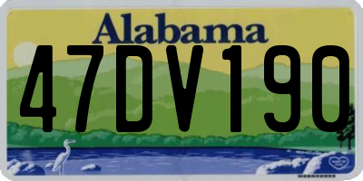 AL license plate 47DV190