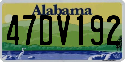AL license plate 47DV192