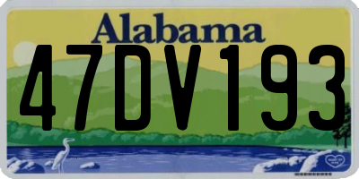 AL license plate 47DV193