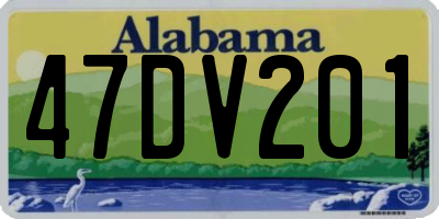 AL license plate 47DV201