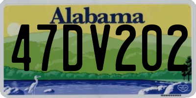 AL license plate 47DV202