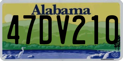 AL license plate 47DV210
