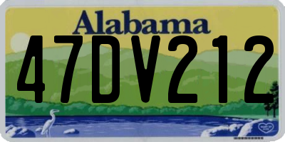 AL license plate 47DV212