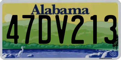 AL license plate 47DV213