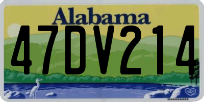 AL license plate 47DV214