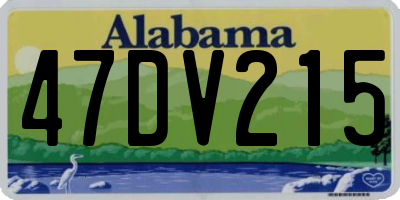 AL license plate 47DV215