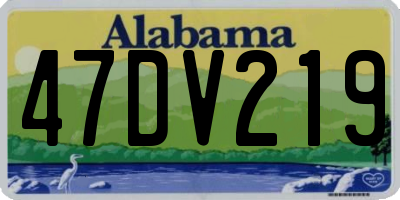 AL license plate 47DV219