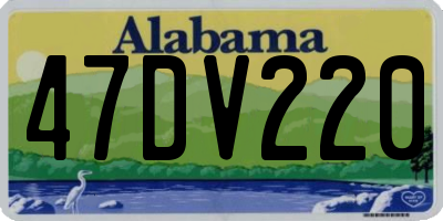 AL license plate 47DV220