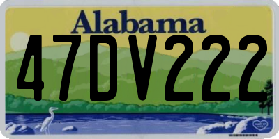 AL license plate 47DV222