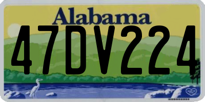 AL license plate 47DV224