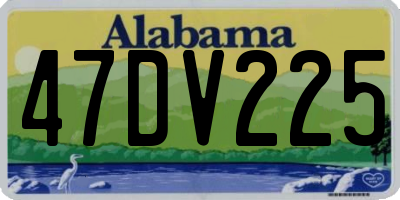 AL license plate 47DV225