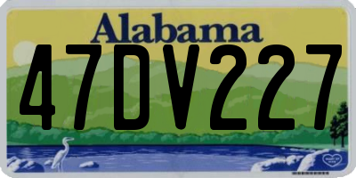 AL license plate 47DV227