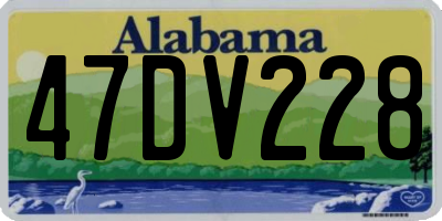 AL license plate 47DV228