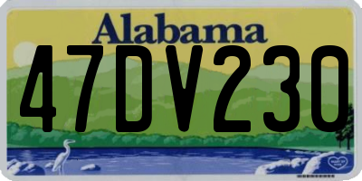 AL license plate 47DV230