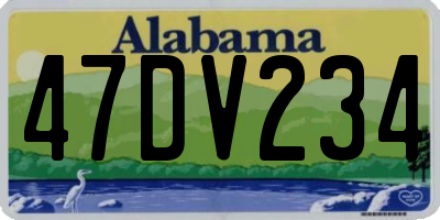 AL license plate 47DV234