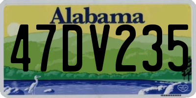 AL license plate 47DV235
