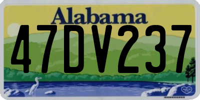 AL license plate 47DV237