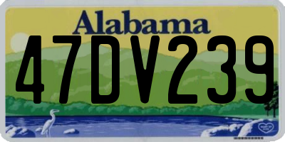 AL license plate 47DV239