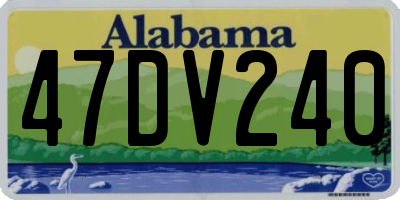 AL license plate 47DV240