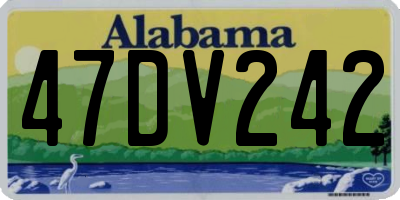 AL license plate 47DV242