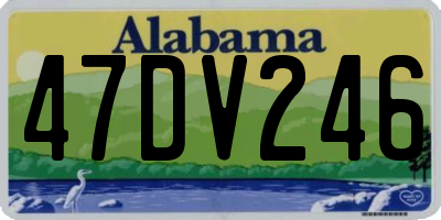AL license plate 47DV246