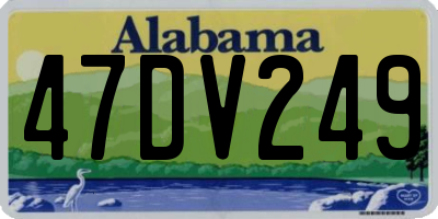 AL license plate 47DV249
