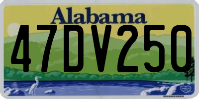 AL license plate 47DV250