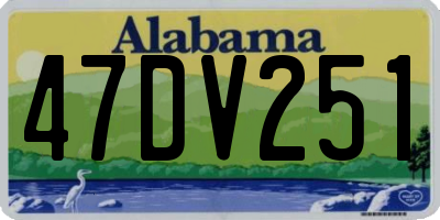 AL license plate 47DV251