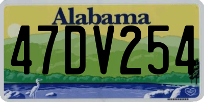 AL license plate 47DV254