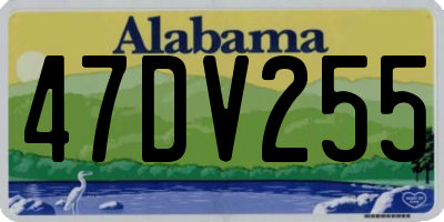 AL license plate 47DV255