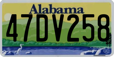 AL license plate 47DV258