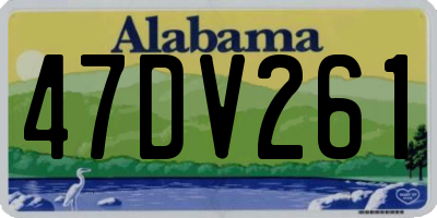 AL license plate 47DV261