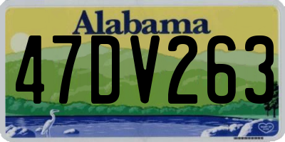 AL license plate 47DV263