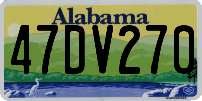 AL license plate 47DV270