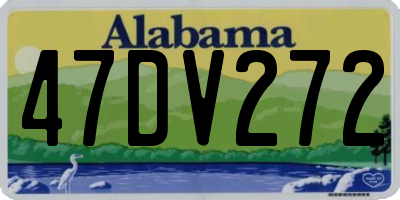 AL license plate 47DV272